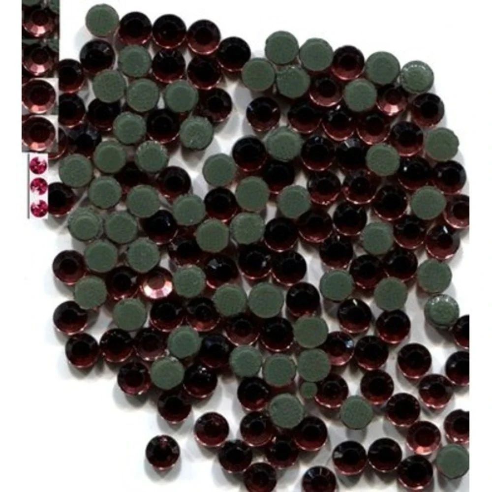 Rhinestones 3mm 10ss  ROSE  Hot Fix  ‎ 2 Gross  288 Pieces